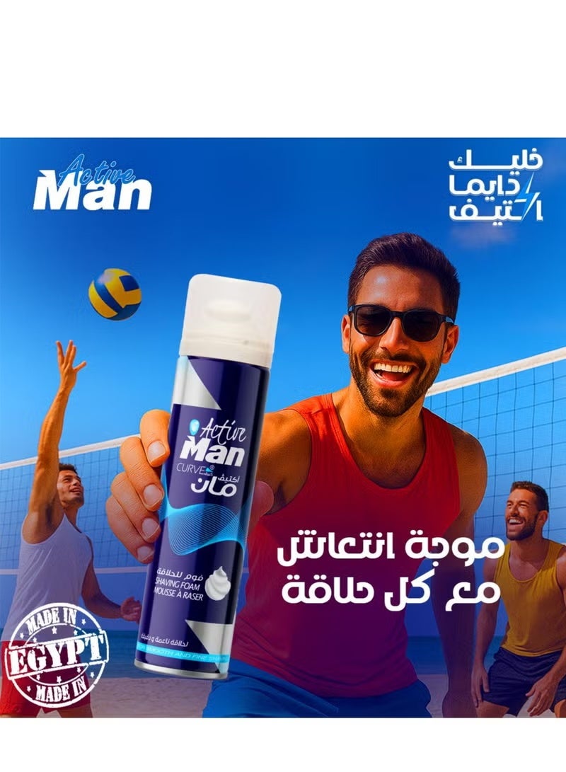 Active Man Curve Shaving Foam 200 ml - Image 3